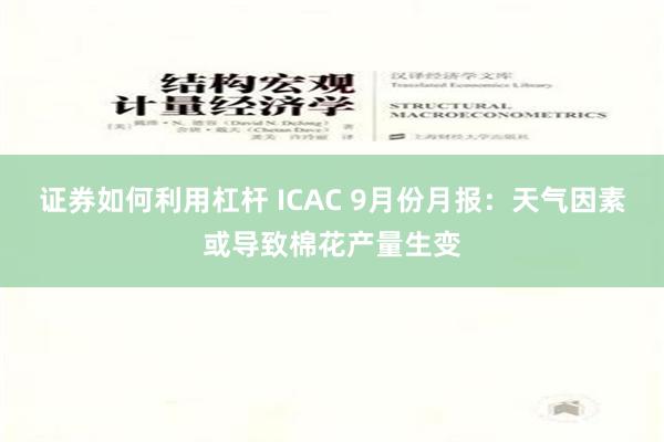 证券如何利用杠杆 ICAC 9月份月报：天气因素或导致棉花产量生变