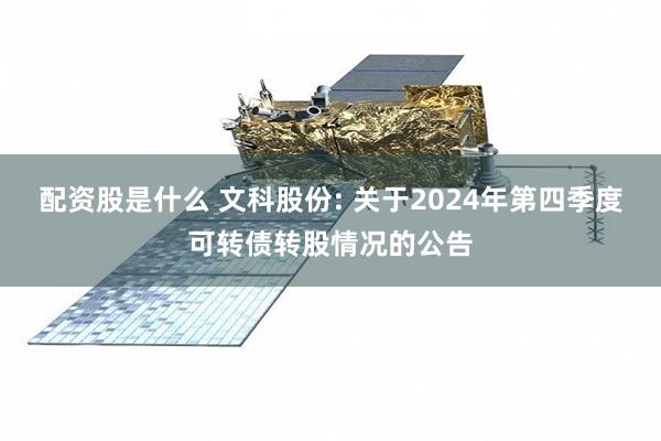 配资股是什么 文科股份: 关于2024年第四季度可转债转股情况的公告