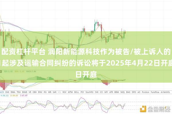 配资杠杆平台 润阳新能源科技作为被告/被上诉人的1起涉及运输合同纠纷的诉讼将于2025年4月22日开庭